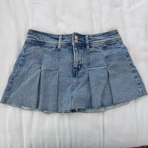 mini denim skort
